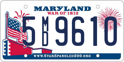 MD license plate 5MD9610