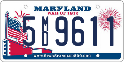 MD license plate 5MD9611