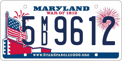 MD license plate 5MD9612