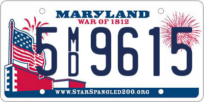 MD license plate 5MD9615