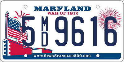 MD license plate 5MD9616