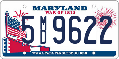 MD license plate 5MD9622