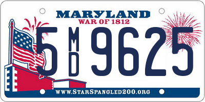 MD license plate 5MD9625