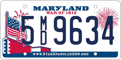 MD license plate 5MD9634