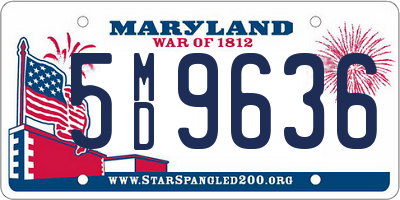 MD license plate 5MD9636