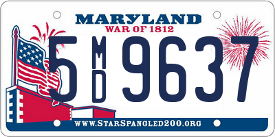 MD license plate 5MD9637