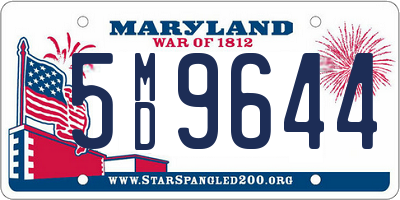 MD license plate 5MD9644