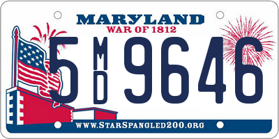 MD license plate 5MD9646