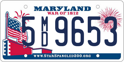 MD license plate 5MD9653