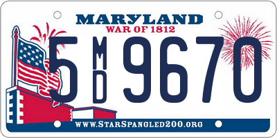 MD license plate 5MD9670