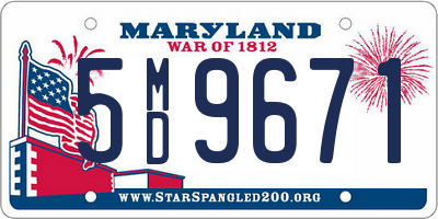 MD license plate 5MD9671