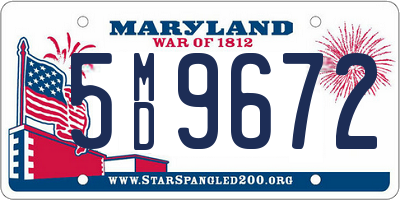 MD license plate 5MD9672