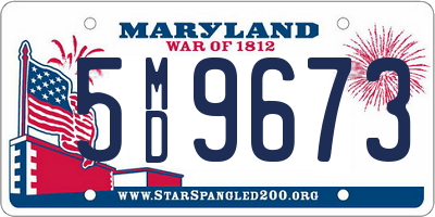 MD license plate 5MD9673