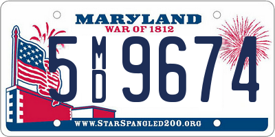 MD license plate 5MD9674