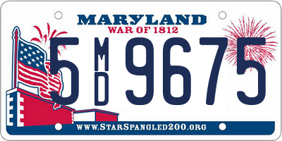 MD license plate 5MD9675