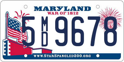 MD license plate 5MD9678