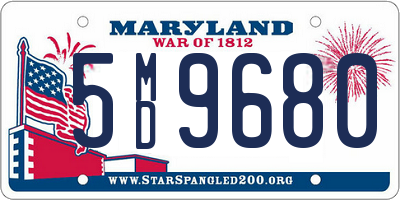 MD license plate 5MD9680