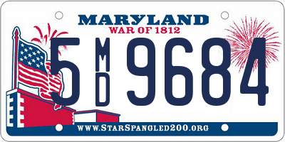 MD license plate 5MD9684