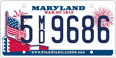 MD license plate 5MD9686