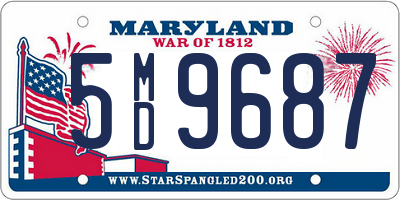 MD license plate 5MD9687