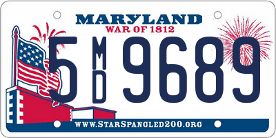 MD license plate 5MD9689