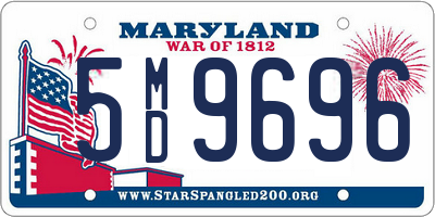 MD license plate 5MD9696