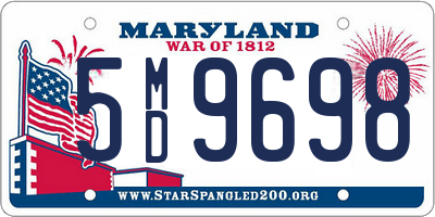 MD license plate 5MD9698