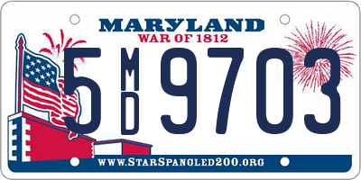 MD license plate 5MD9703