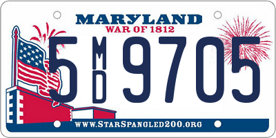 MD license plate 5MD9705