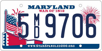 MD license plate 5MD9706