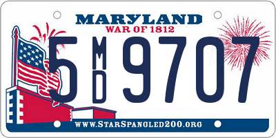 MD license plate 5MD9707