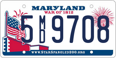 MD license plate 5MD9708