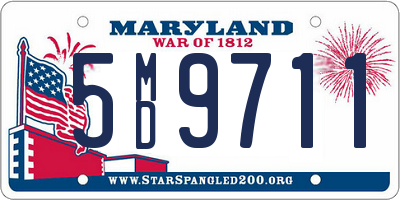 MD license plate 5MD9711