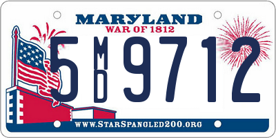 MD license plate 5MD9712