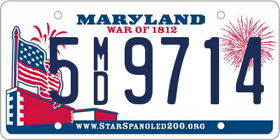 MD license plate 5MD9714