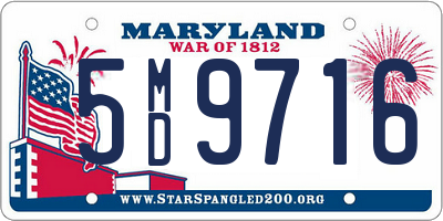 MD license plate 5MD9716