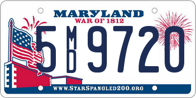 MD license plate 5MD9720