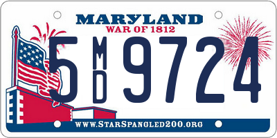 MD license plate 5MD9724