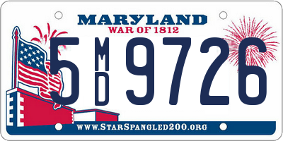 MD license plate 5MD9726