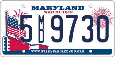 MD license plate 5MD9730