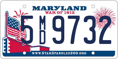 MD license plate 5MD9732