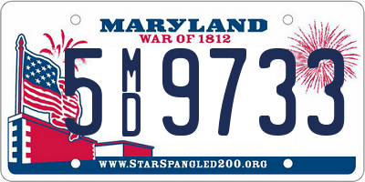 MD license plate 5MD9733