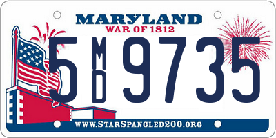 MD license plate 5MD9735