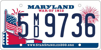 MD license plate 5MD9736