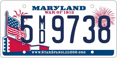 MD license plate 5MD9738