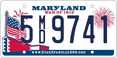 MD license plate 5MD9741