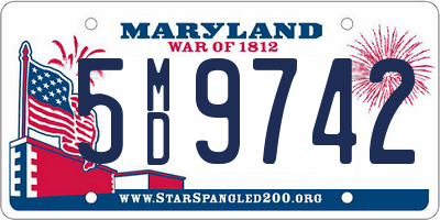 MD license plate 5MD9742