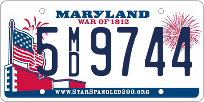 MD license plate 5MD9744