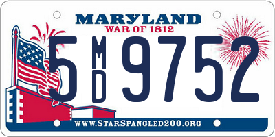 MD license plate 5MD9752