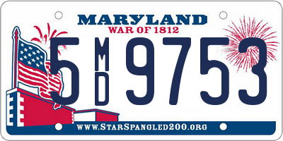 MD license plate 5MD9753